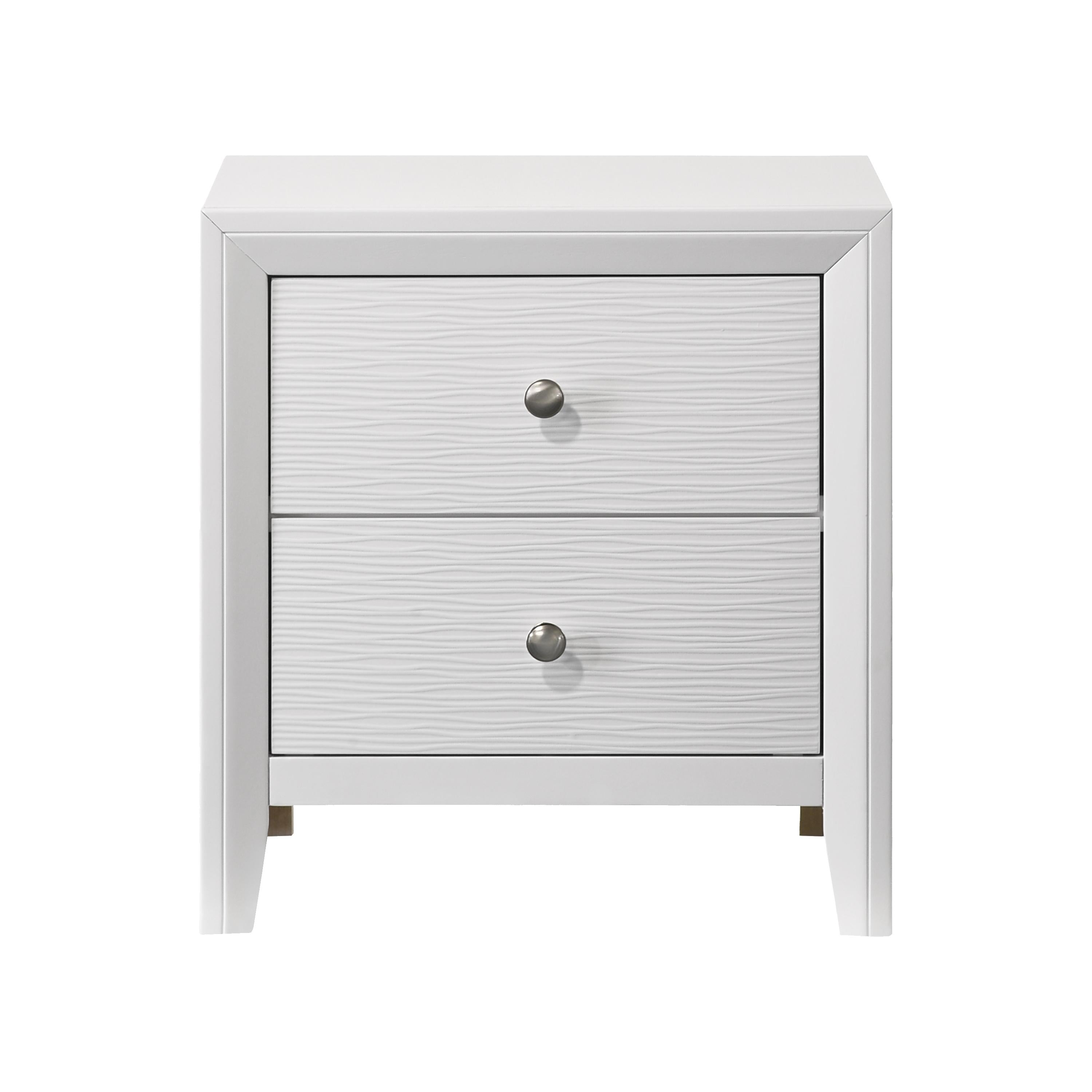 Crown Mark Evan B4710-2 Nightstand - White IMAGE 1